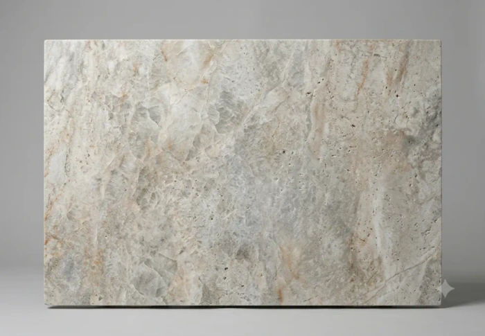 Quartzite texture, pale grey stone with fine veining